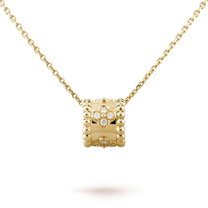 18K Perlée Clovers Pendant Necklace